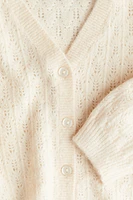 Pointelle-knit cardigan