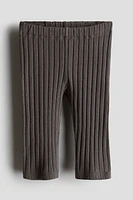 Wide-Ribbed Cotton Leggings