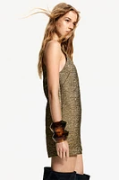 Shimmery Jacquard-Weave Dress