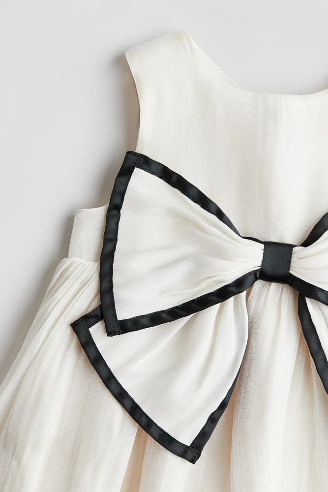 Bow-Detail Organza Dress