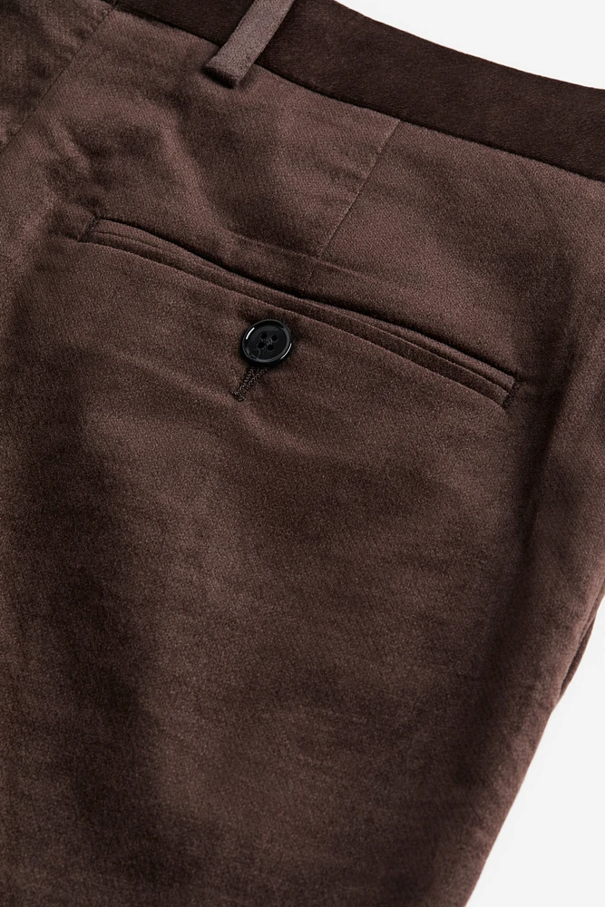 Slim Fit Velvet Suit Pants