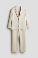 Linen-blend Suit