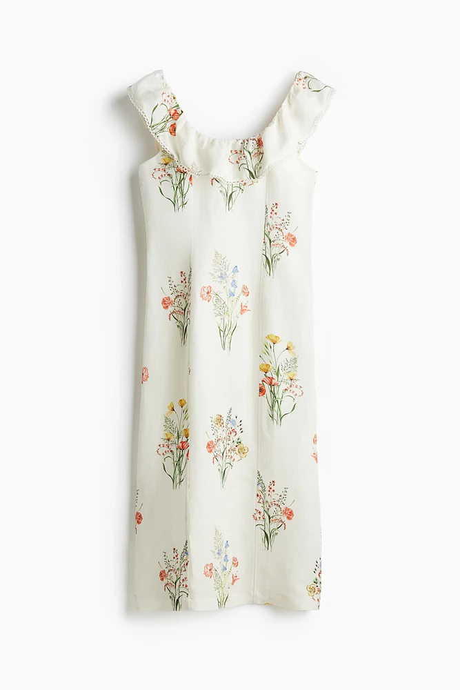 Linen-Blend Dress