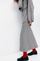Flared Knit Skirt