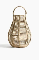 Large seagrass candle lantern