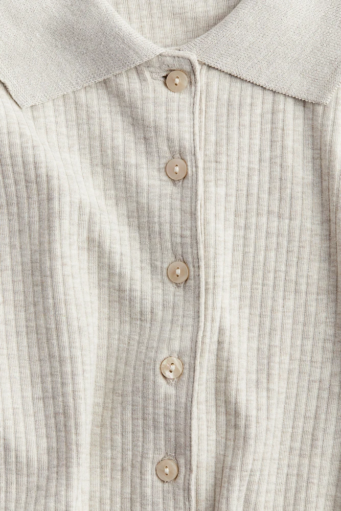 Ribbed Polo Shirt