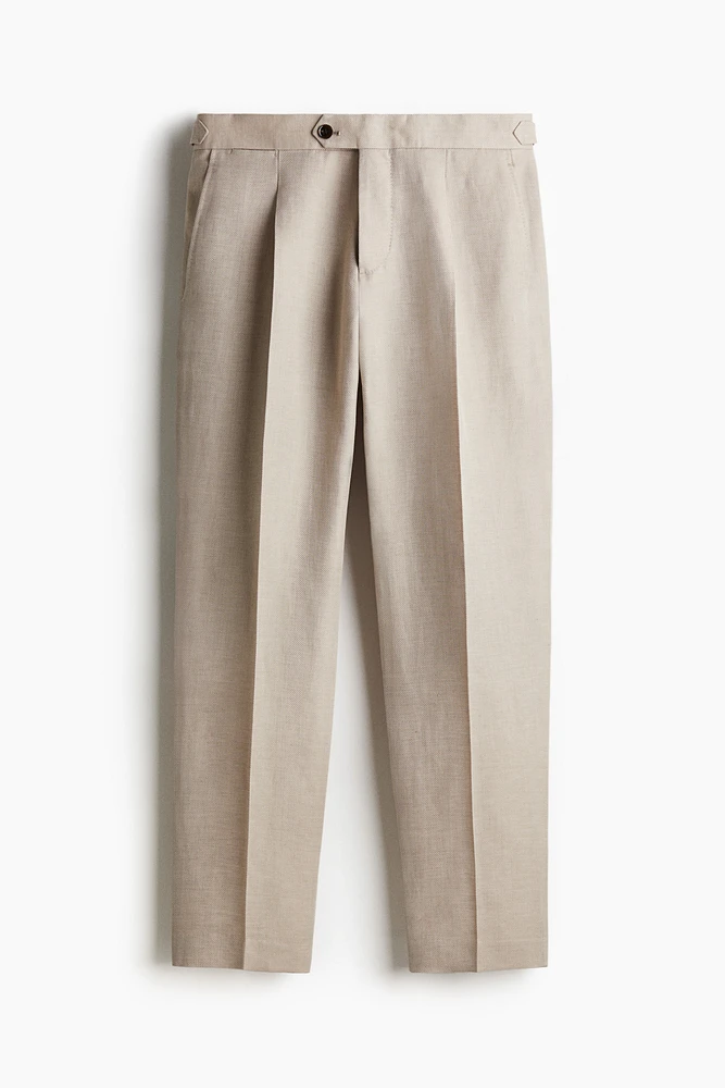 Regular Fit Wool-Blend Suit Pants