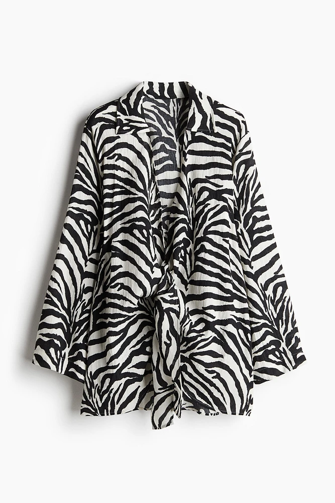 Robe de plage avec détail à nouer
