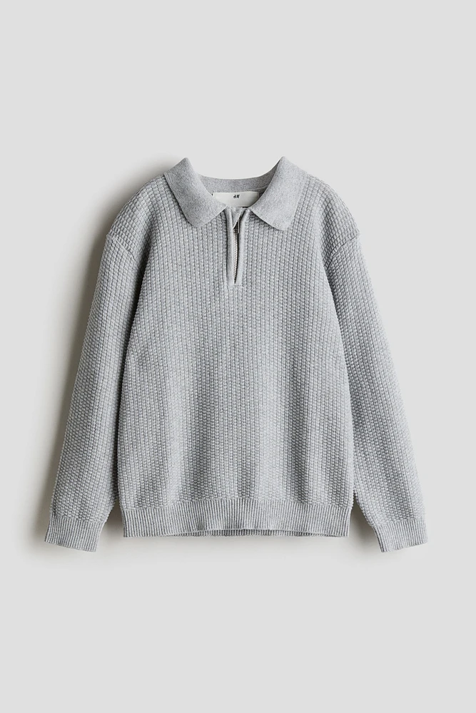 Half-Zip Polo Sweater