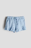 Broderie anglaise jersey shorts