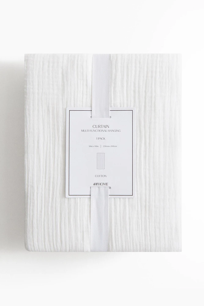Lot de 1 rideau long et large en mousseline