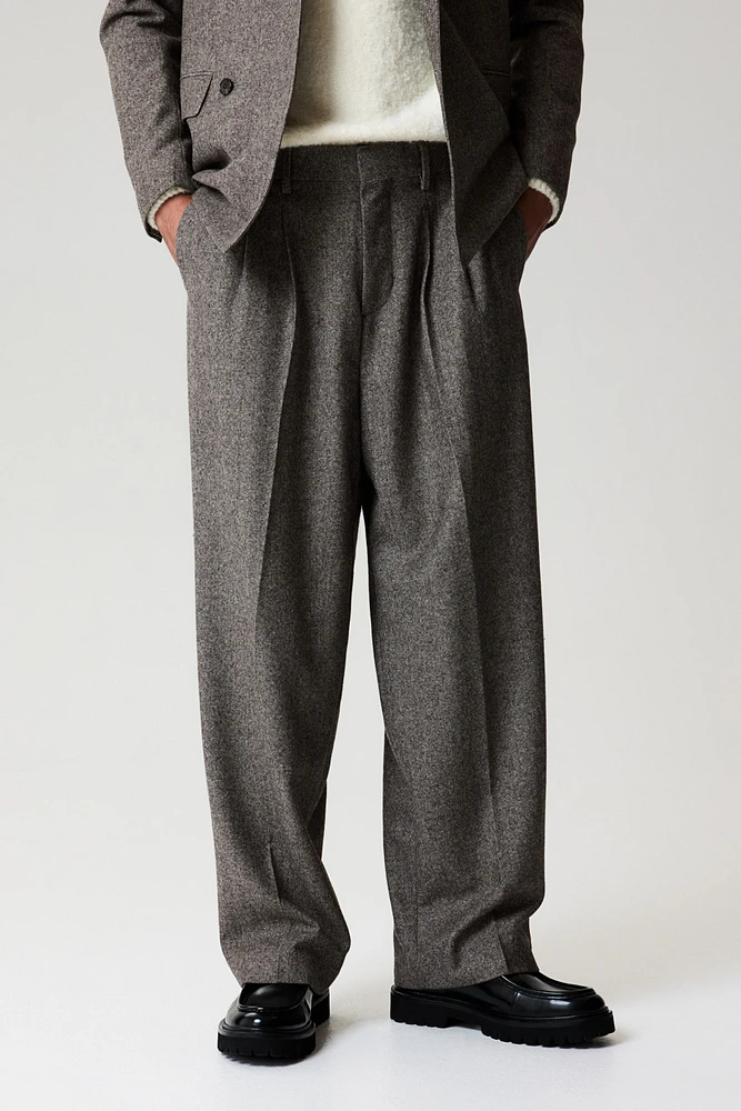 Loose Fit Wool-Blend Pants