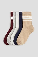 Lot de 5 paires chaussettes côtelées