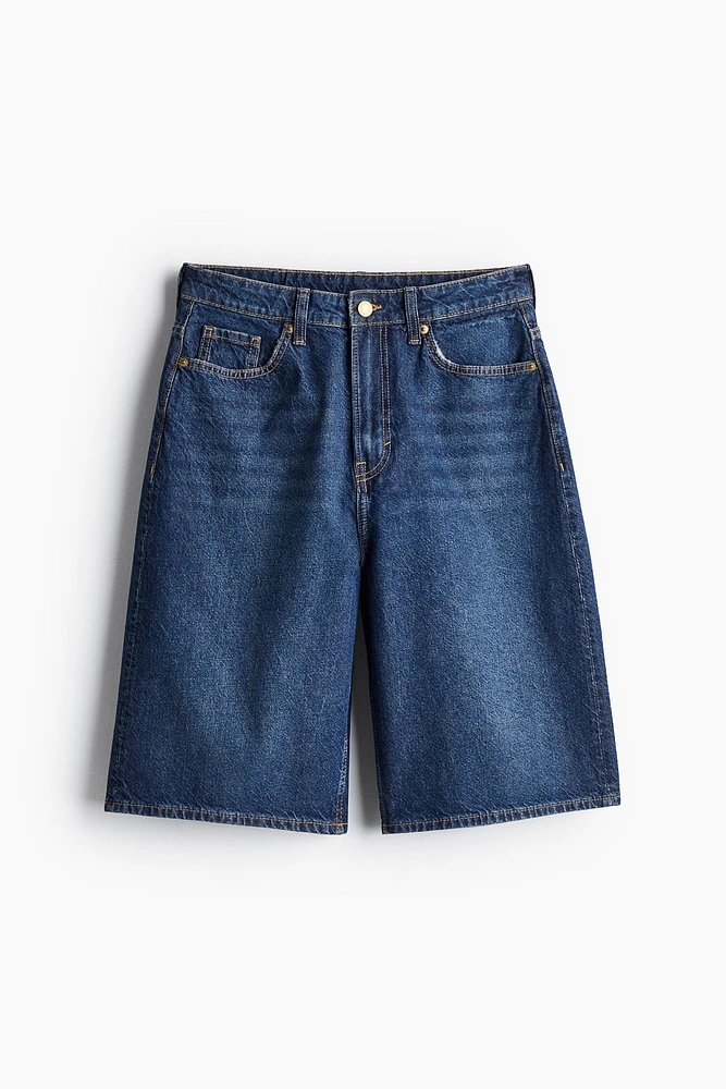 Bermuda Baggy High Denim Shorts