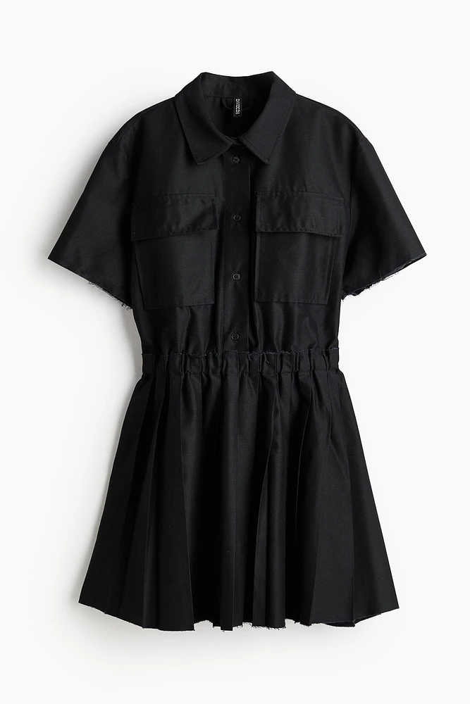 Utility Dress with Pleated Skirt