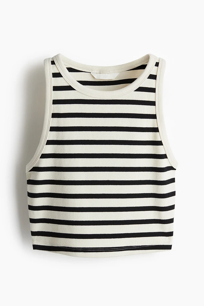 Cropped Ribbed Tank Top