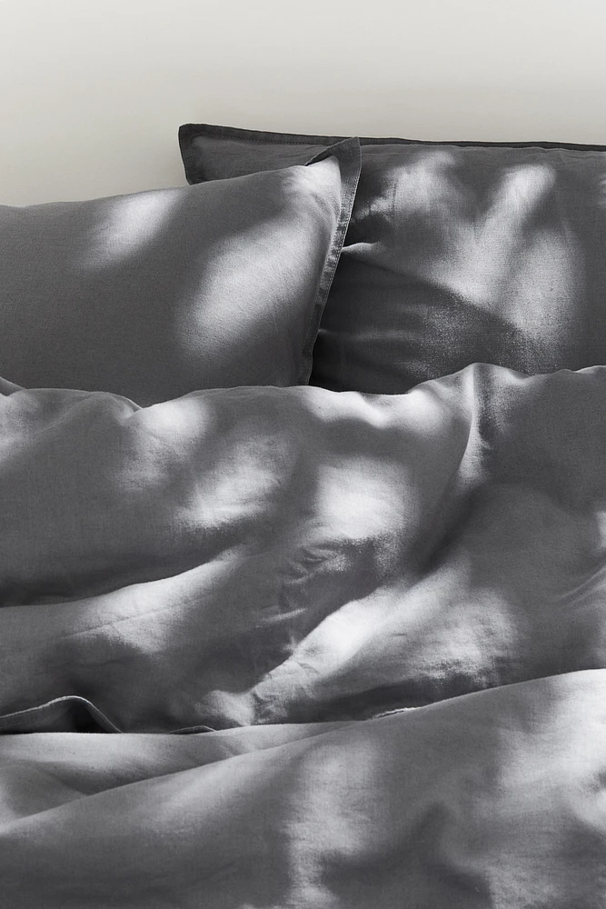 Linen-blend King/Queen Duvet Cover Set