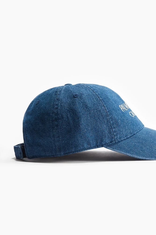 Embroidered Denim Cap