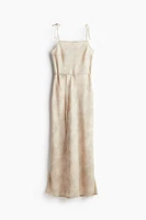 Tie-detail Chiffon Slip Dress