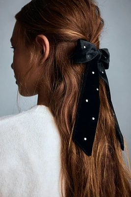 Velvet Bow Hair Clip