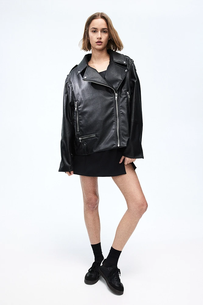 Coated Biker Jacket