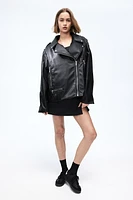 Coated Biker Jacket