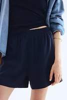 Linen-Blend Shorts