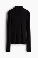 Modal-blend Turtleneck Top