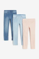 Lot de 3 collants-jeans en denim