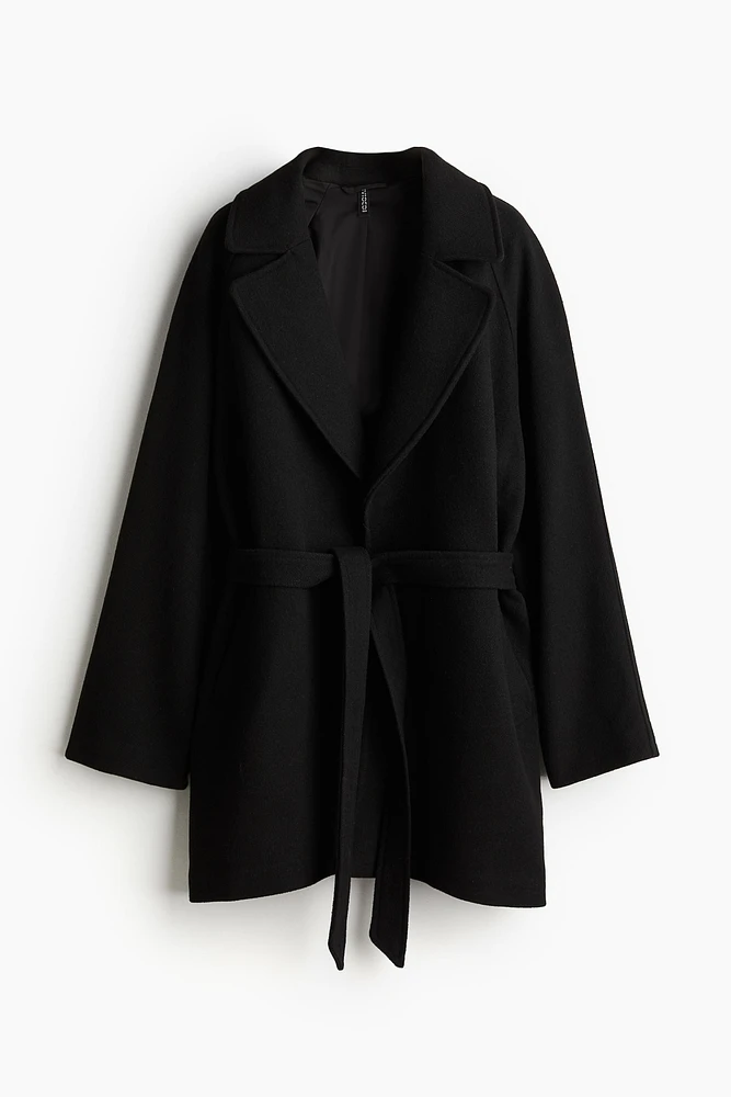 Tie-Belt Felted Coat