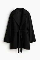 Tie-Belt Felted Coat