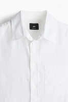Regular-Fit Linen-Blend Shirt