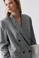 Linen-Blend Blazer