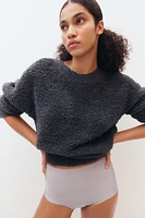 Fluffy-knit Loungewear Top