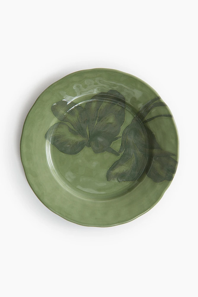 Grande assiette en grès cérame à motif