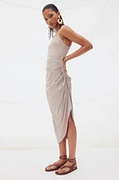 Draped Asymmetric Dress