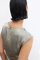 Draped Satin Top