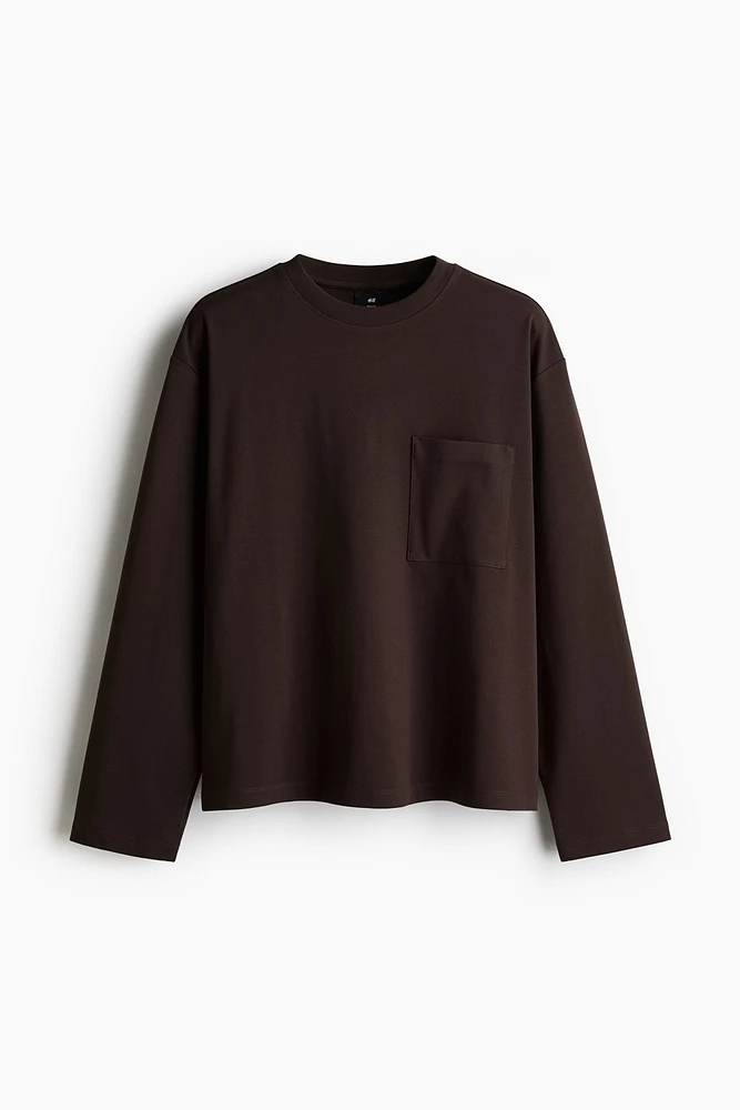 Loose-Fit Long-Sleeved Jersey Shirt