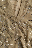 Rhinestone-Embellished Blouse