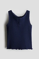 Pointelle Cotton Tank Top