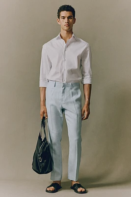 Slim Fit Linen Suit Pants