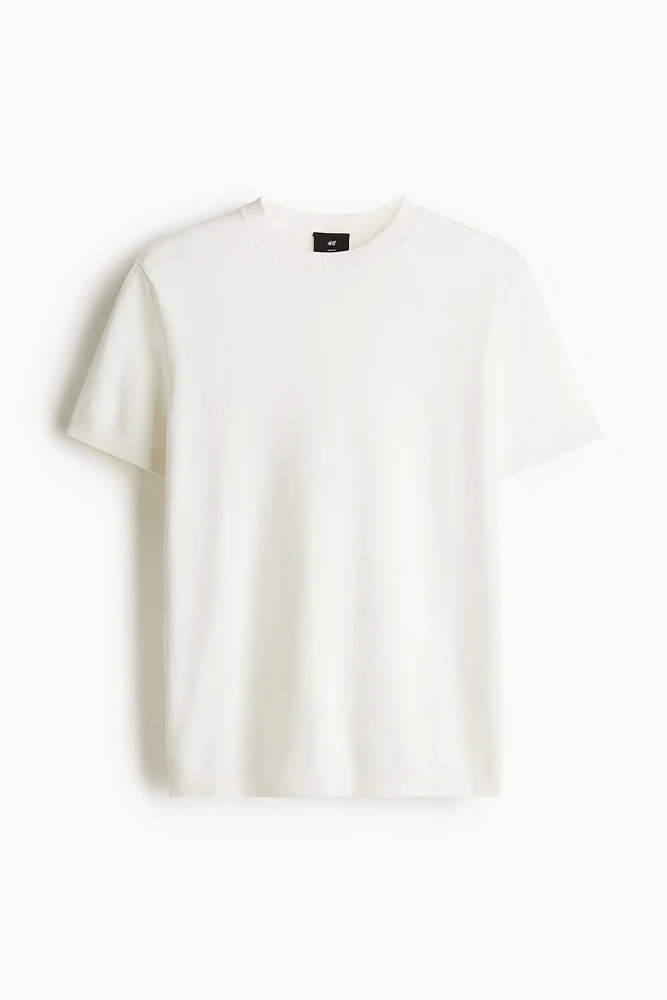 T-shirt près du corps en fin tricot
