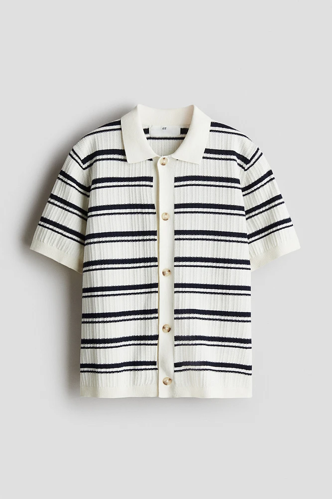 Chemise en tricot texturé