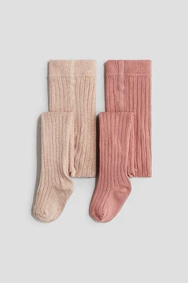 2-pack Rib-Knit Tights