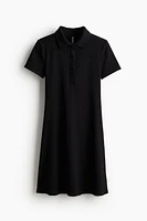 Collared Ribbed Dress