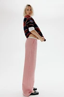Double-Waistband Poplin Drawstring Pants