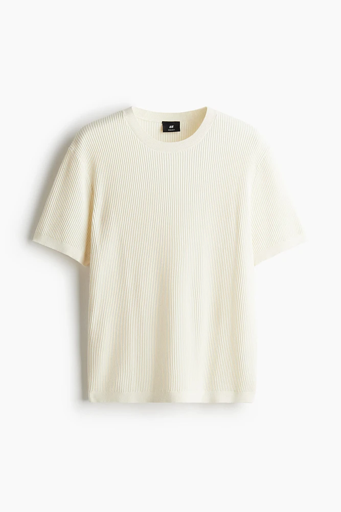 Regular Fit Rib-Knit T-shirt