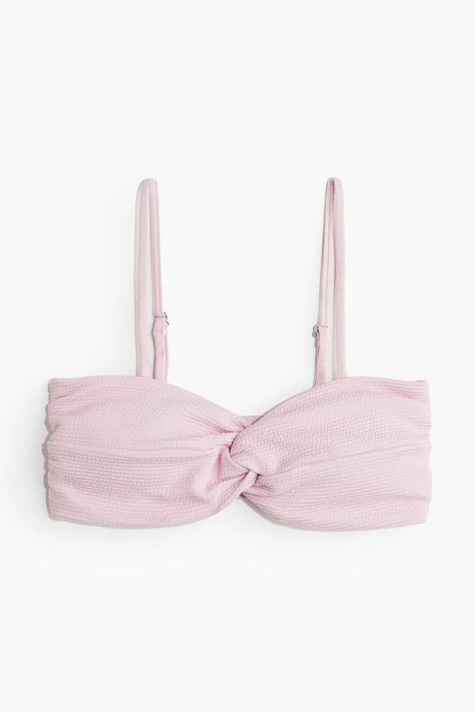 Padded Twist-detail Bikini Top