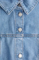 Sleeveless Denim Shirt Dress