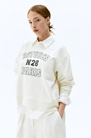 Oversized Motif-Front Sweatshirt